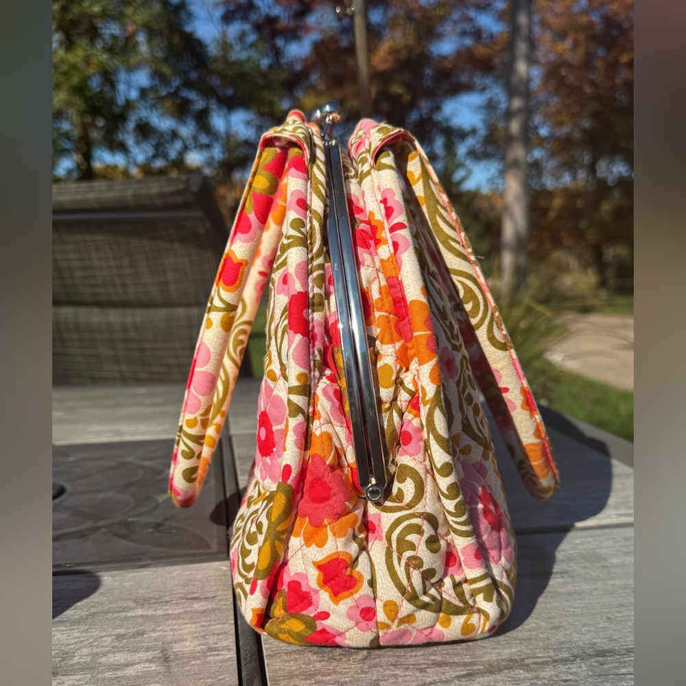 Vera Bradley Floral Quilted Shoulder Bag with Kisslock - Picture 6 of 13